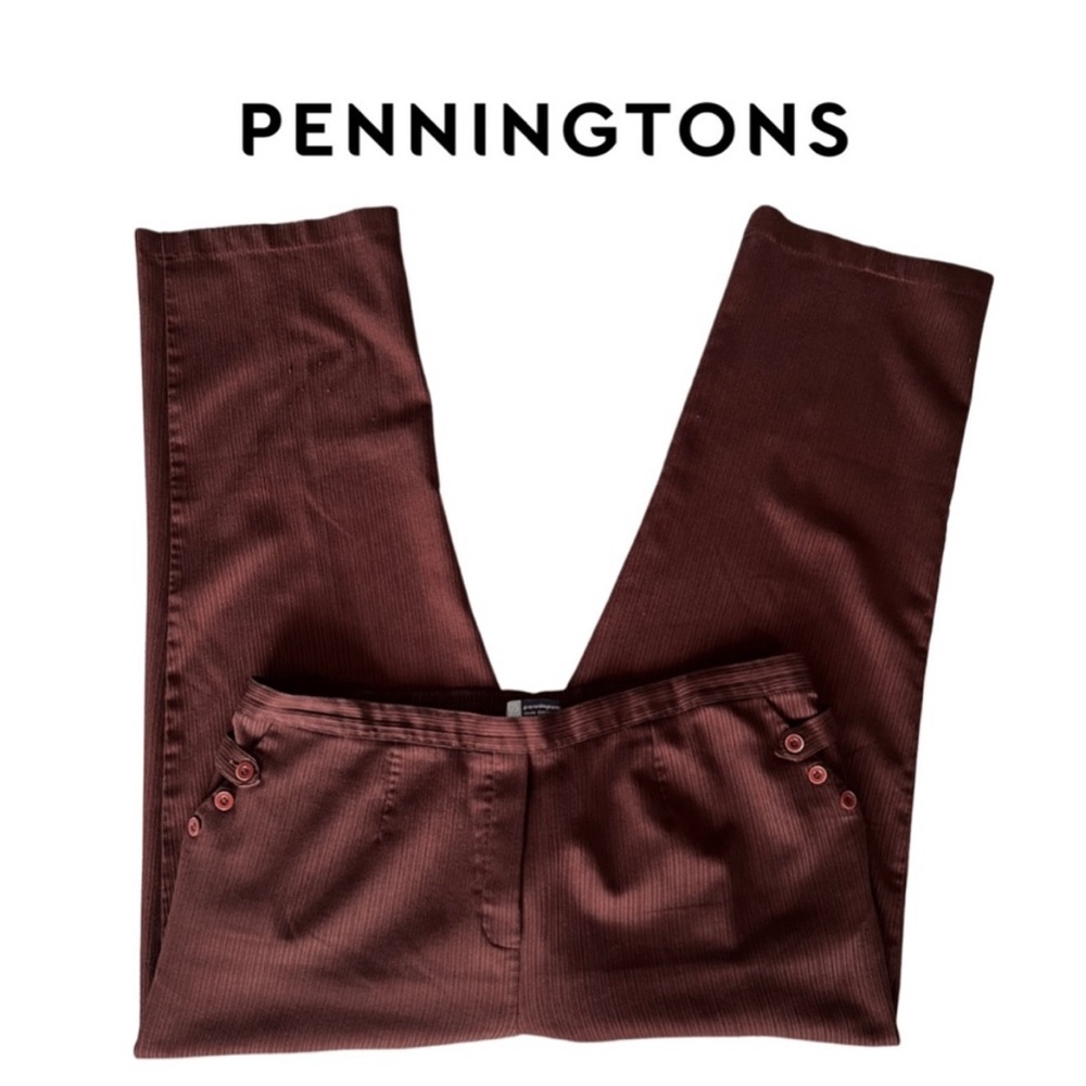 PENNINGTONS COUPE CHICAGO FIT BROWN PANTS- High waisted-Size 22